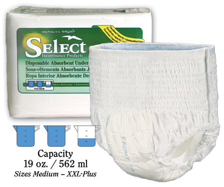 Tranquility Select Youth Disposable Absorbent Underwear Large 44" - 54"