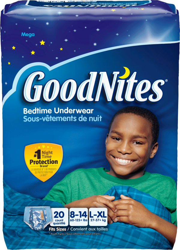 Goodnites Youth Pants for Boys Large/X-Large, Mega Pack
