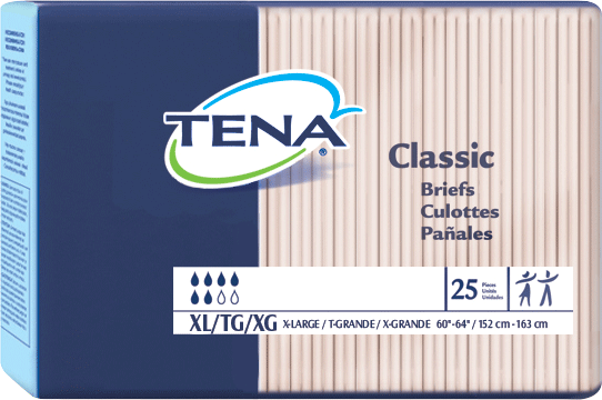 TENA Classic Brief X-Large 60" - 64"