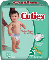 Prevail Cuties Baby Diapers Size 5, Over 27 lbs.