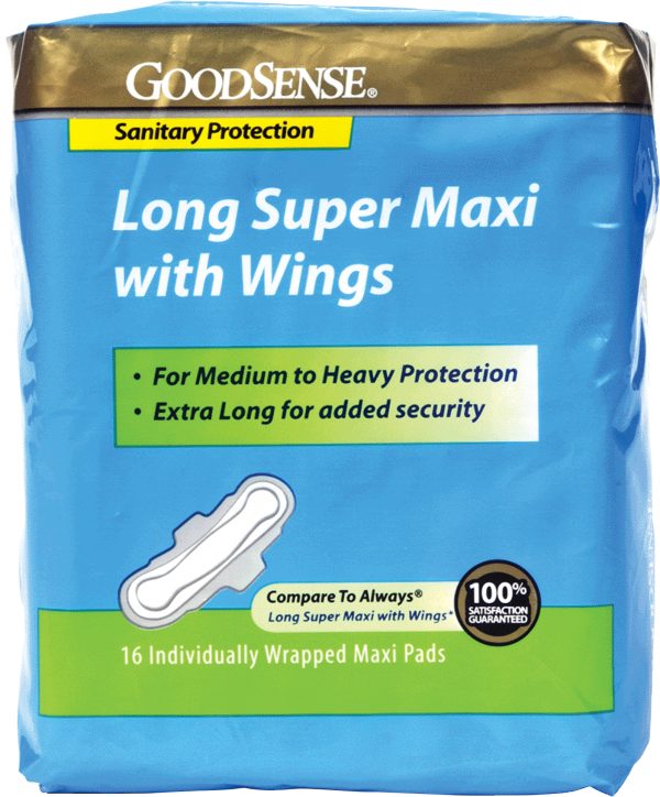 Long Super Maxi Pad with Wings