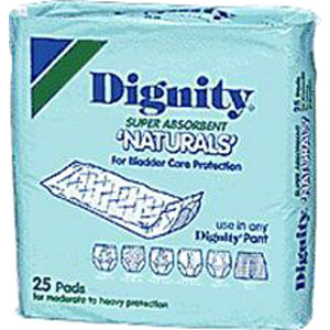 Dignity Super Absorbent Natural Pad 4" x 12"
