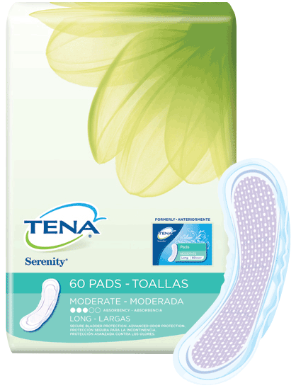 TENA Serenity Moderate Absorbency Pads 12"