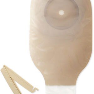 Premier Convex Flex Tend 1-Piece Drainable Pouch With Tape Border Precut 1-1/2", Transpare