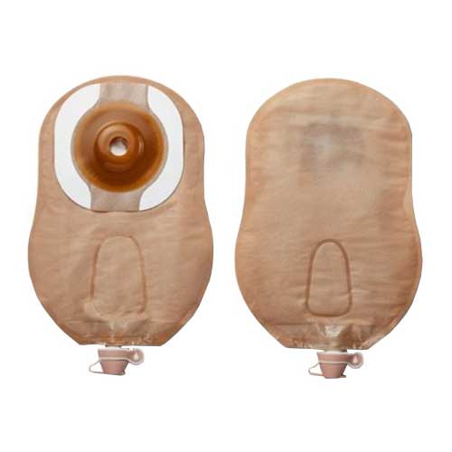 Premier Convex Flextend Urostomy Pouch With Belt Tabs 1/2" (13mm) Pre-Cut With Tape, Ultra Clear
