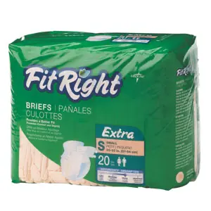 FitRight Extra Cloth-Like Brief, Small 20"-33"