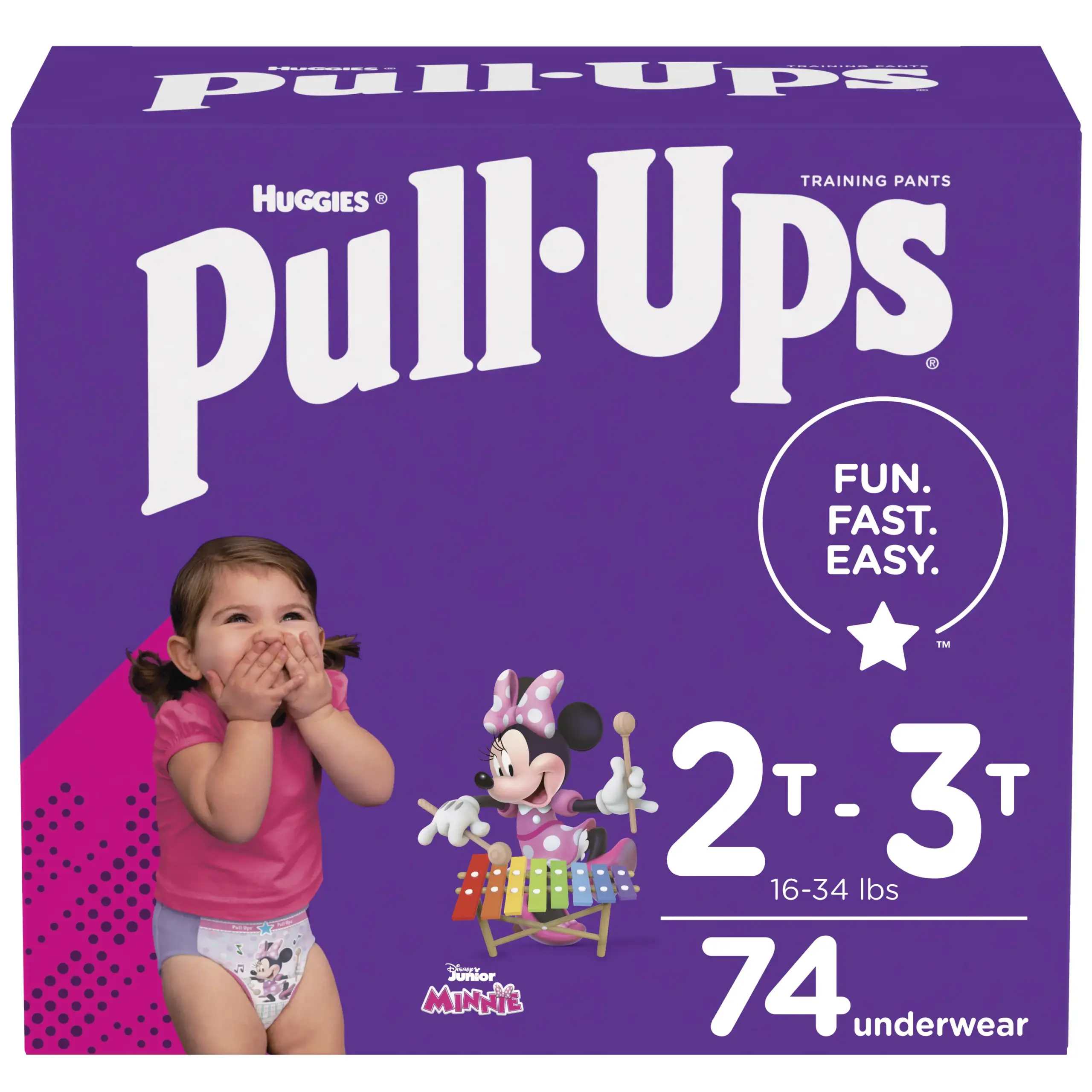 Pull-Ups Learning Designs Training Pants, Girl, 2T-3T, Giga Pack