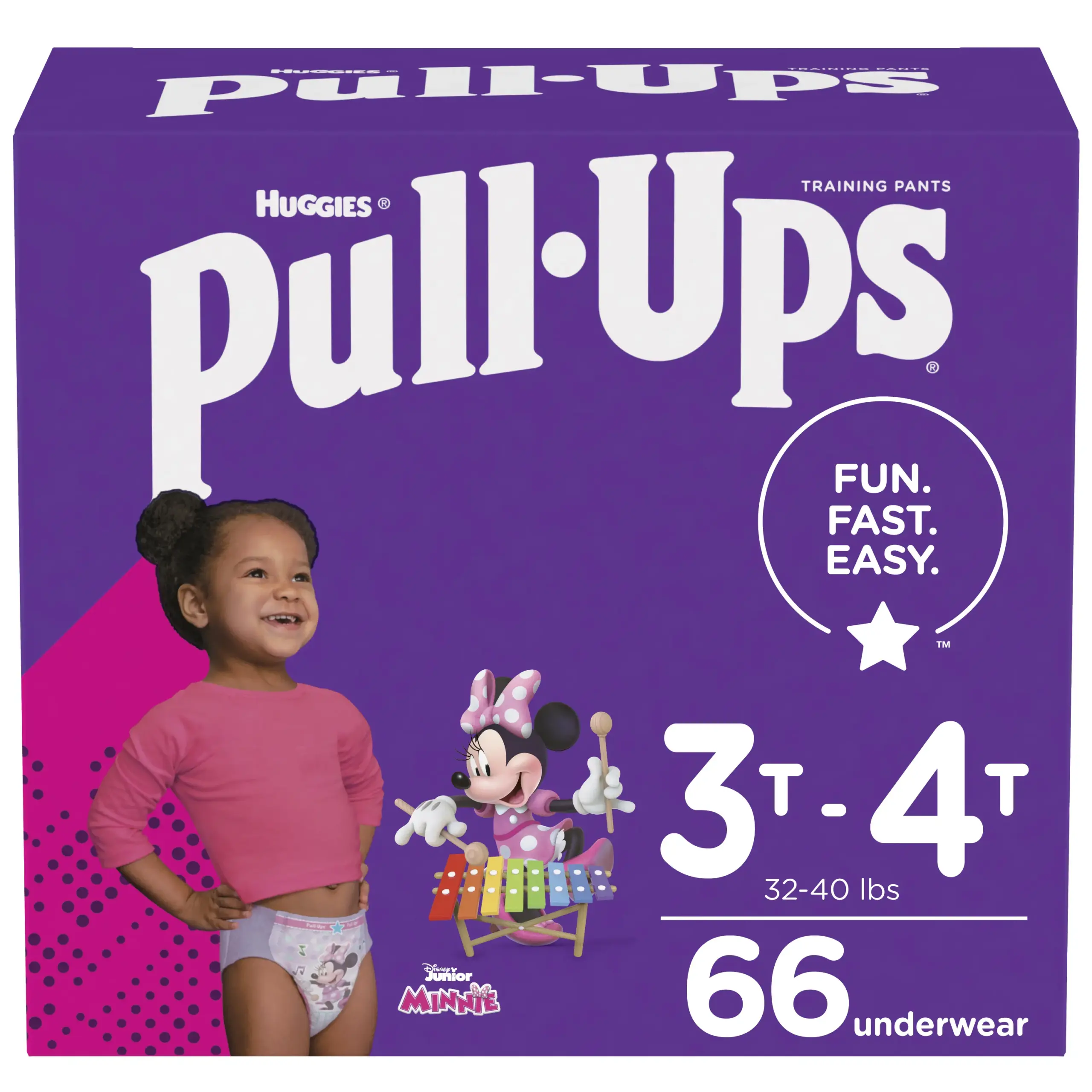 Pull-Ups Learning Designs Training Pants, Girl, 3T-4T, Giga Pack