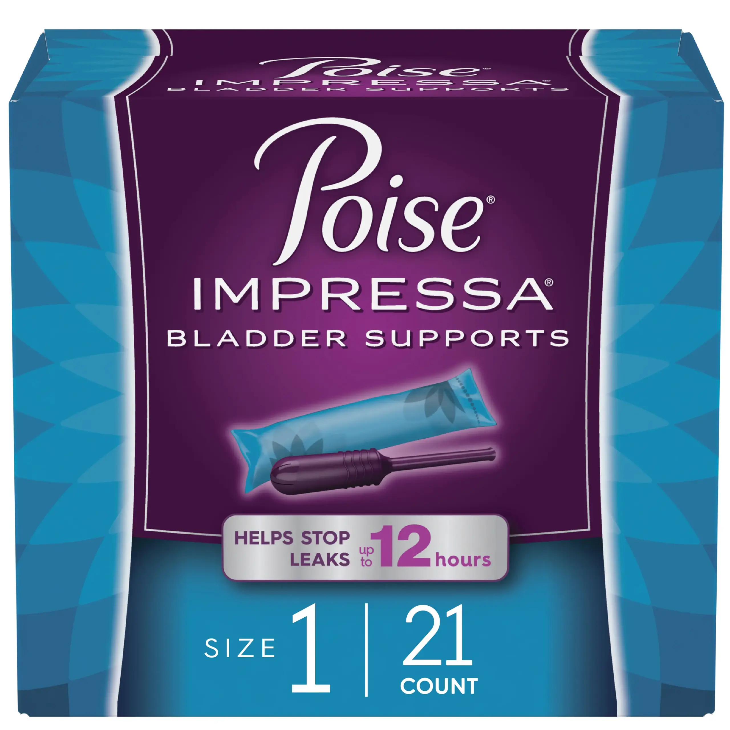 Poise Impressa Bladder Supports, Size 1, 21 Count
