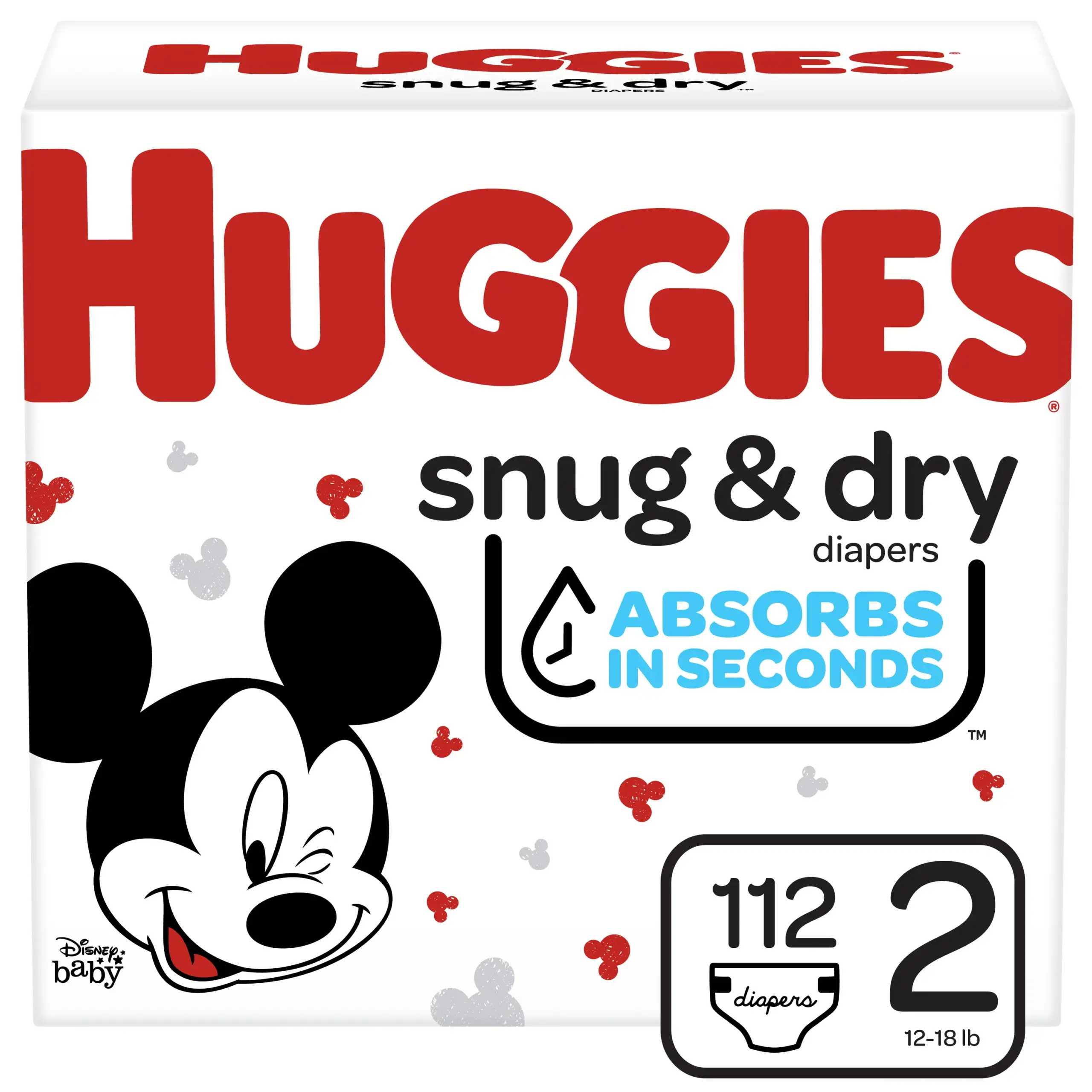 Huggies Snug and Dry Diapers, Size 2, Giga Pack, 112 Ct