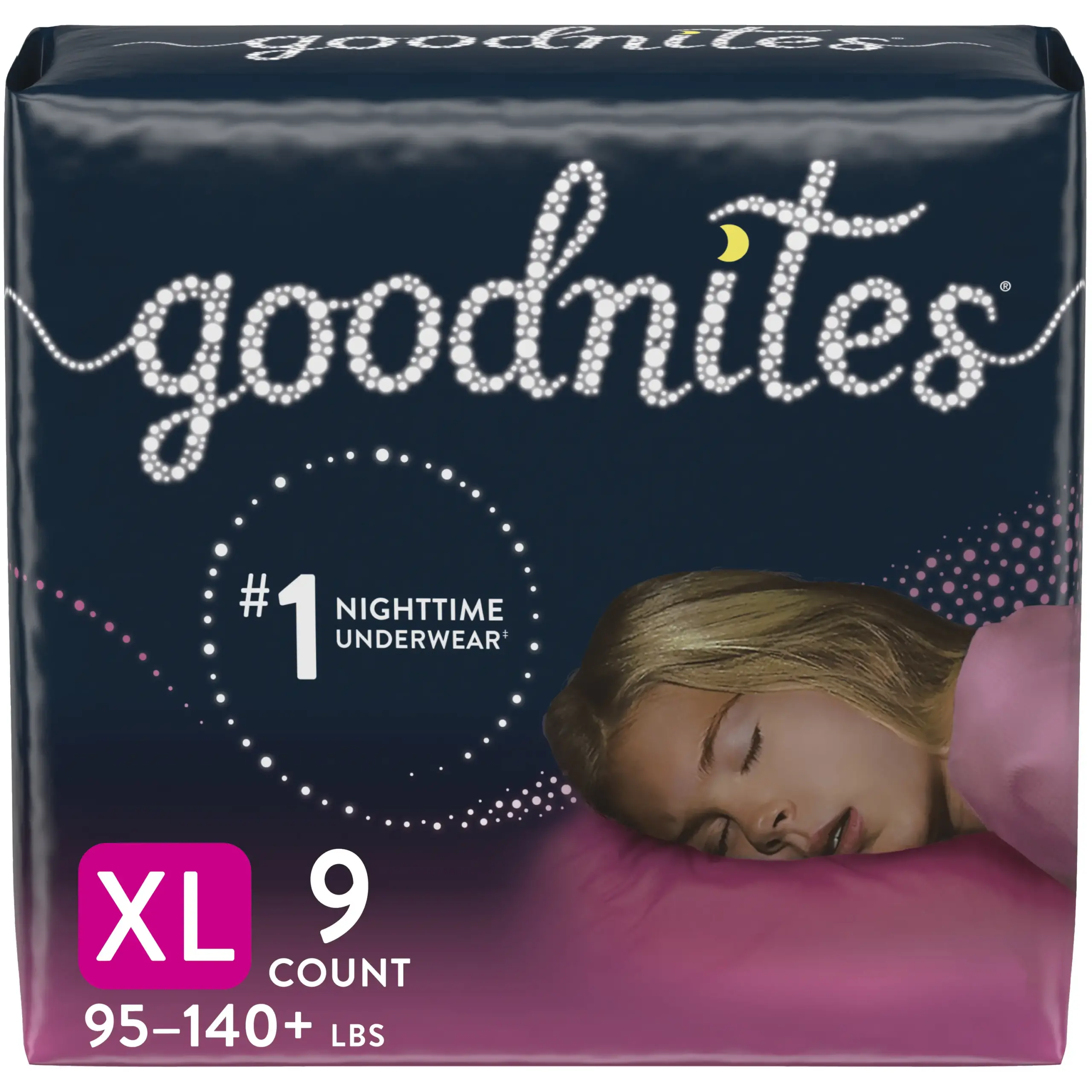 GOODNITES Youth Pants, Extra Large, Girl, Jumbo Pack, Replaces Item 6941316