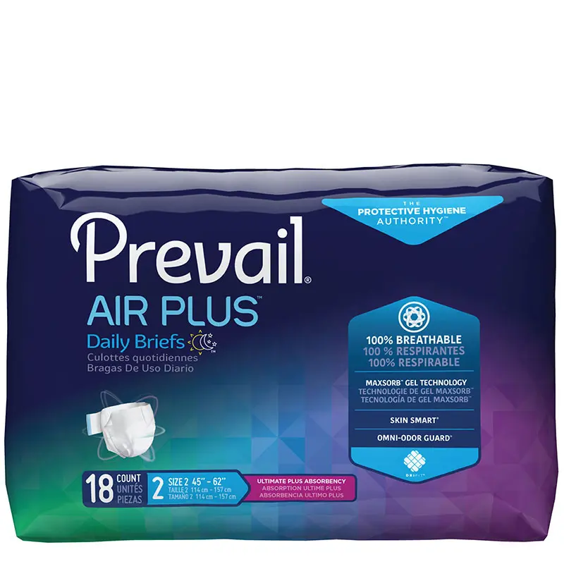 Prevail Air Plus Briefs Size 2, Large, 45"-62" - Replaces Items FQPVBNG013 & FQAIR013