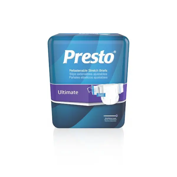 Presto Ultimate Stretch Incontinence Brief, XXL - XXXL, 16 Pack