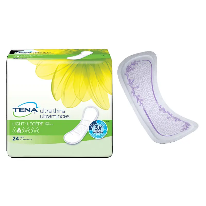 Tena Intimates Ultra Thin Light Pads Long, 10" Long