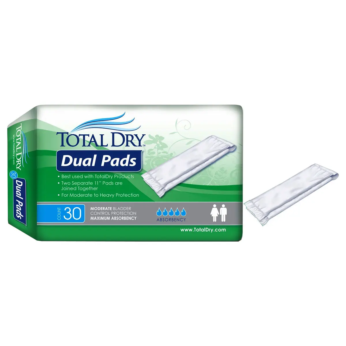 TotalDry Dual Pads, 11" Long (x2)