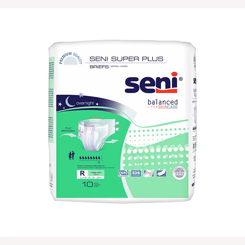 Seni Super Plus Briefs, Regular, 10 Count - 40" - 50"