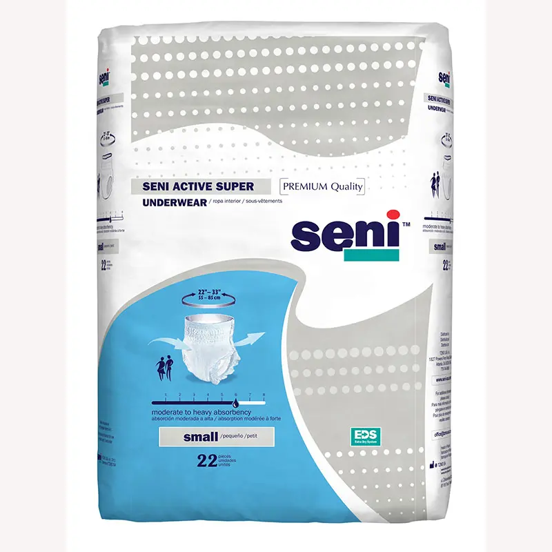 Seni Active Super Pull-On Underwear, Small - 22" - 33"